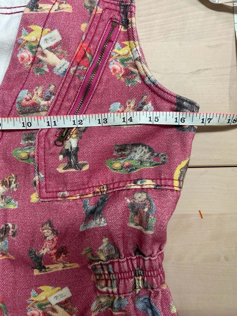 Rachel Antonoff Pink Novelty Print Animal Collectibles Jumpsuit Romper Size 2 - Picture 13 of 14